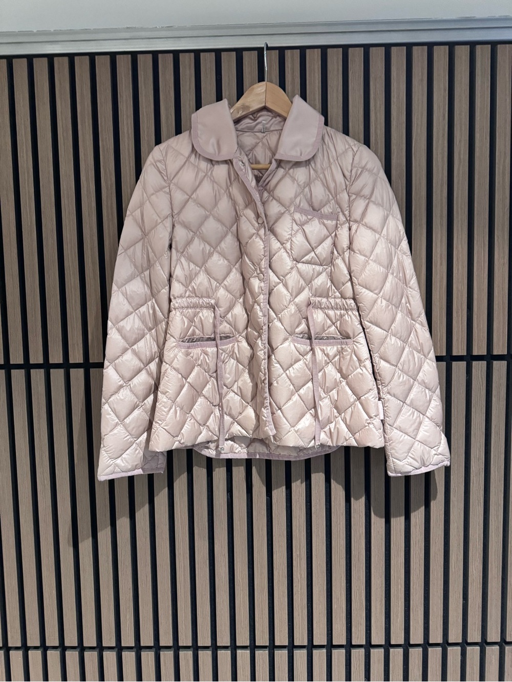 Moncler Light Pink champagne Quilted Women's Jacket
